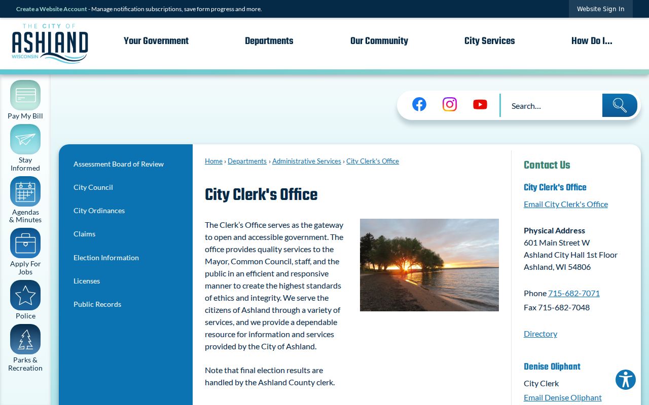 Ashland city records office for local docket distinctions